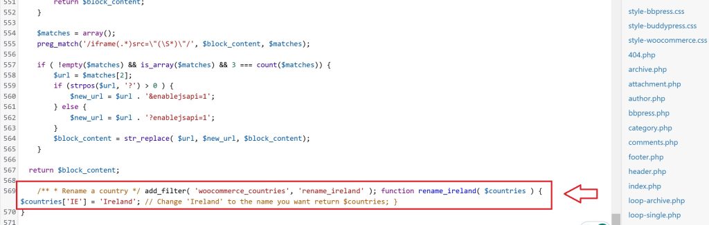Rename Countries in WooCommerce