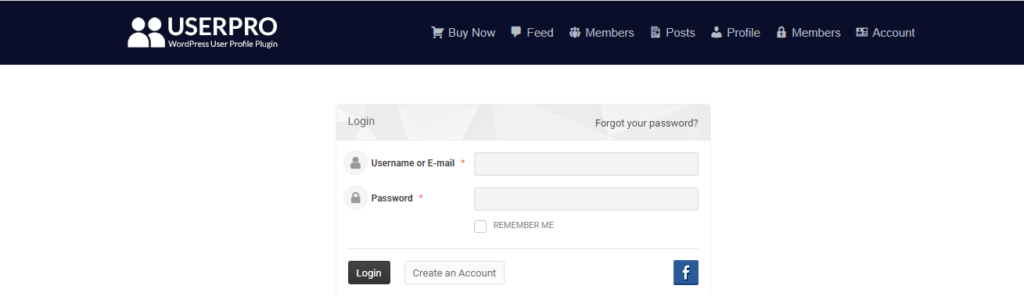 UserPro user profile page