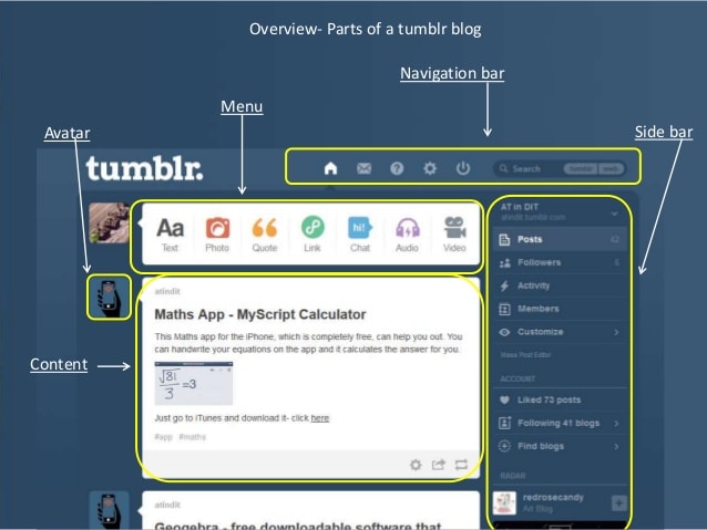 pats of a tumblr blog