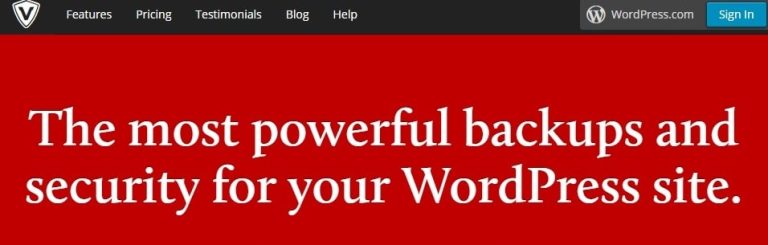 VaultPress Main Page