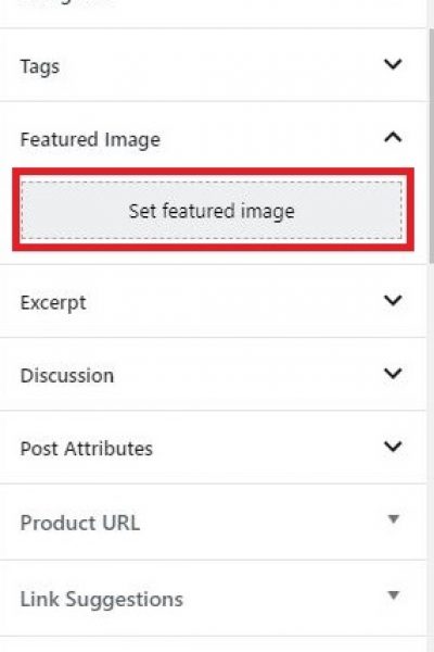 click on featured image