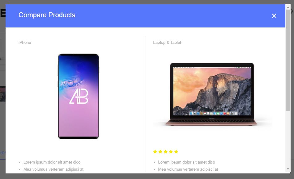 CyberStore Pricing Tables help users compare different products