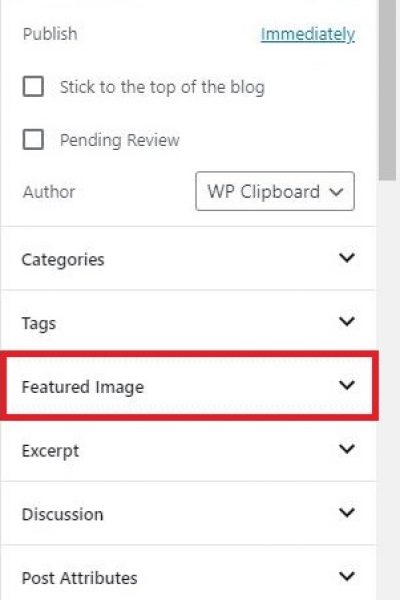 click on featured image