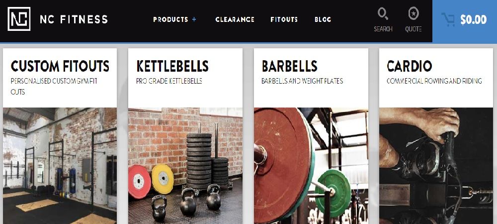online shop of the NC Fitness