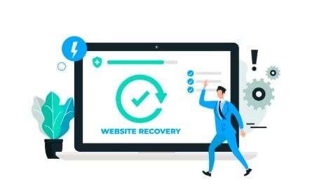 screenshot showing website recovery