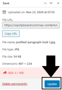 update setting after image replacement